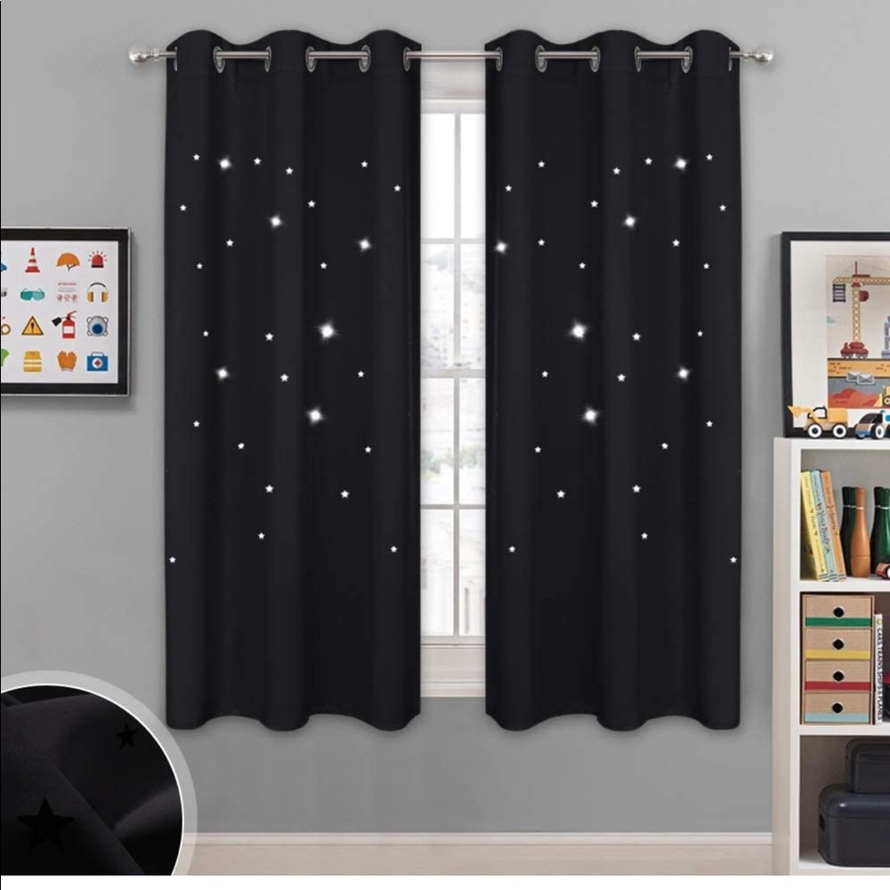 Star Black Curtains